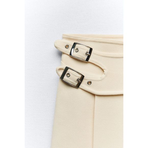 ZARA KNIT SKIRT WITH BUCKLES - Picture 5 of 8